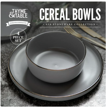 Thyme & Table Servware Gray Ava Stoneware Round Bowls, 4 Pack