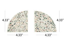 Genuine Cement Cast Terrazzo 4.3" 2 Pc Set Modern Design Tabletop Bookends