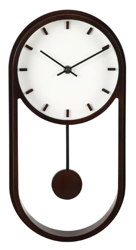 Better Homes & Garden Indoor Faux Wood Pendulum Analog Wall Clock