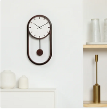 Better Homes & Garden Indoor Faux Wood Pendulum Analog Wall Clock