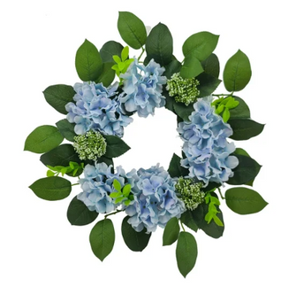 Flora Bunda 18 in H x 18 in W x 4.5 in D Hydrangea Wreath