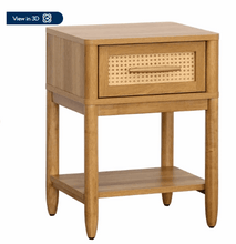 Better Homes & Gardens Springwood Caning Nightstand, Light Honey Finish