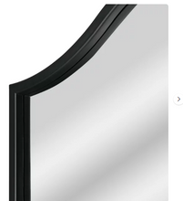 Crystal Art Gallery Traditional Framed Glass Arch Mirror, Black
