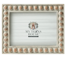 My Texas House 5" x 7" Ivory Rustic Ball Resin Tabletop Picture Frame