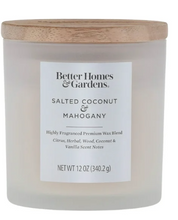 Better Homes & Gardens 12oz Salted Coconut & Mahogany Scented 2-Wick Frosted Jar Candle