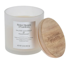 Better Homes & Gardens 12oz Salted Coconut & Mahogany Scented 2-Wick Frosted Jar Candle