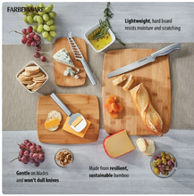 Farberware 3-Piece Kitchen Cutting Board Set Bamboo Wood
