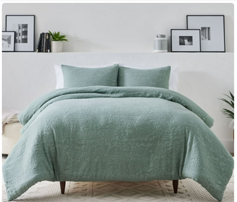 Better Homes & Gardens 3-Piece Sage Floral Comforter Set, Full/Queen