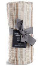 Better Homes & Gardens Striped Gauze Throw, Copper Stripe, 50" x 72"