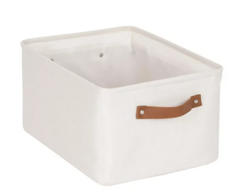 Mainstays Natural Canvas Storage Basket with Handles