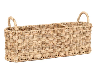 Better Homes & Gardens- Beige Oval Rattan Caddy