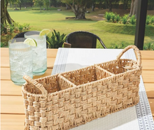 Better Homes & Gardens- Beige Oval Rattan Caddy