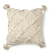 Better Homes & Gardens Tufted Trellis Decorative 20" Square Throw Pillow, Natural, 1 per Pack