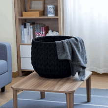 Better Homes & Gardens Closed Weave Polyester Black Decorative Storage Basket