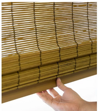 CHICOLOGY Cordless Bamboo Roman Shade, Fox (Room Darkening) 23"W X 64"H