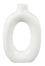 Mainstays 8" Circular Ceramic White Donut Vase