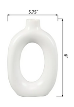 Mainstays 8" Circular Ceramic White Donut Vase