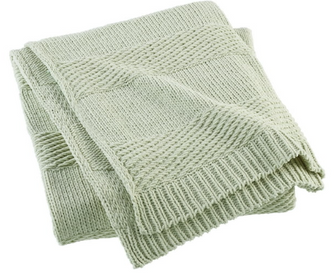 Beautiful Chenille Throw, Sage Green, 50 x 60 inches, by Drew Barrymore