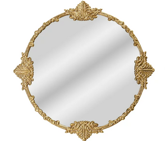 Beautiful Round Ornate Gold Frame Mirror 24" by Drew Barrymore