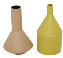 The Novogratz 11", 11"H Multi Colored Metal Vase, Set of 2