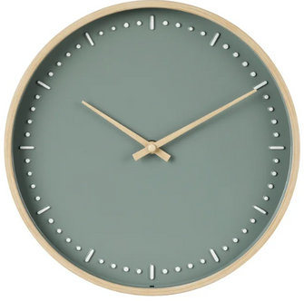 Better Homes & Garden 11.5" Round Indoor Green Analog Wall Clock