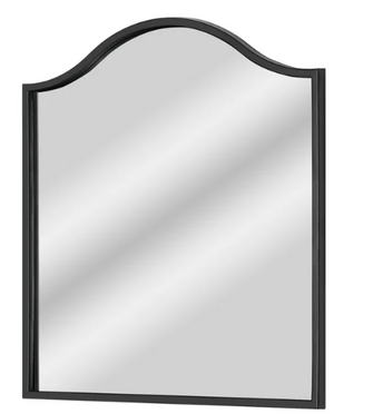 Crystal Art Gallery Traditional Framed Glass Arch Mirror, Black