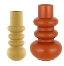 SAFAVIEH Theissa Solid Ceramic Vase, Set of 2, Orange & Pale Yellow