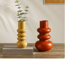 SAFAVIEH Theissa Solid Ceramic Vase, Set of 2, Orange & Pale Yellow