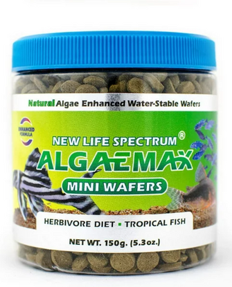 New Life Spectrum AlgaeMax Algae Wafers Fish Food, Mini (7.25-7.75mm), 5.3 oz