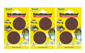 (3 pack) Tetra Weekend Tropical Feeding Block 0.85 Ounce, Feeds Fish up to 5 Days