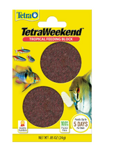 (3 pack) Tetra Weekend Tropical Feeding Block 0.85 Ounce, Feeds Fish up to 5 Days