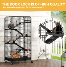 Dextrus 52-inch Metal Pet Cage with Mobile Stand for Indoor and Outdoor Use, Suitable for Squirrel, Guinea Pig, Bunny, Feline, and Rabbit