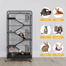 Dextrus 52-inch Metal Pet Cage with Mobile Stand for Indoor and Outdoor Use, Suitable for Squirrel, Guinea Pig, Bunny, Feline, and Rabbit