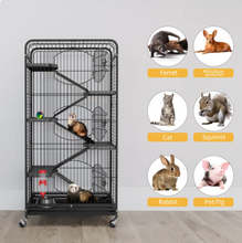 Dextrus 52-inch Metal Pet Cage with Mobile Stand for Indoor and Outdoor Use, Suitable for Squirrel, Guinea Pig, Bunny, Feline, and Rabbit