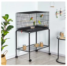 Renwick 47'' H Flight Cage with Rolling Stand, Black