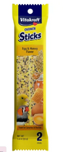 Vitakraft Crunch Sticks for Canaries and Finches - Egg and Honey - Pet Bird Treat Toy