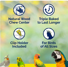 Vitakraft Crunch Sticks for Canaries and Finches - Egg and Honey - Pet Bird Treat Toy