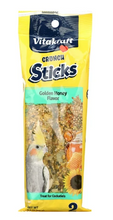 Vitakraft Crunch Sticks Cockatiel Treat - Golden Honey - Pet Bird Treat Toy
