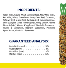 Vitakraft Crunch Sticks Cockatiel Treat - Golden Honey - Pet Bird Treat Toy