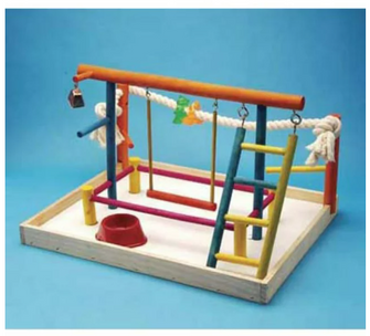 Penn-Plax Bird Life Wood Playpen – Perfect for Parakeets, Parrotlets, Lovebirds, Cockatiels, and Green Cheek Conures - Keep Your Birds Stimulated and Entertained - Medium