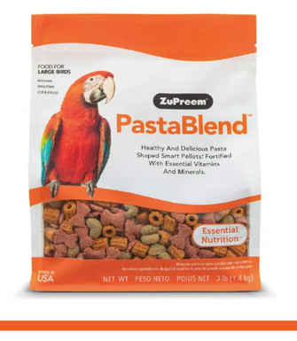 Zupreem Pastablend - Daily Bird Food for Large Birds - 3lb Pellets