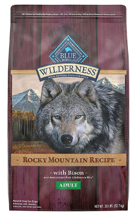 Blue Buffalo Wilderness Adult Dry Dog Food, Rocky Mountain Bison Recipe (28 lbs.)