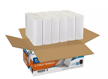 Marathon C-Fold 1-Ply Paper Towels, 10" x 13", White 200 towels/pk., 12 pks.