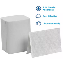 Marathon Interfold 1-Ply Napkins, White, 3000 Per Case 250 napkins/pk., 12 pk.