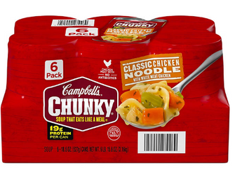 Campbell's Chunky Classic Chicken Noodle Soup (18.6 oz., 6 pk.)