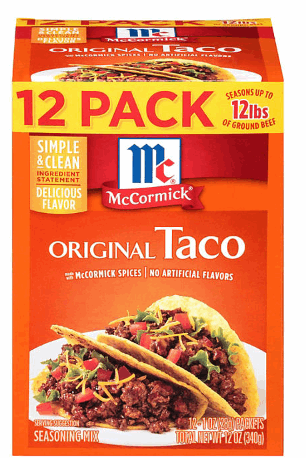 McCormick Original Taco Seasoning Mix 1 oz., 12 ct.