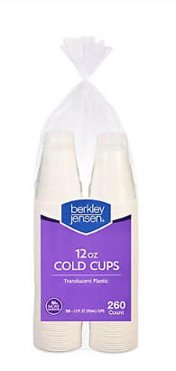 Berkley Jensen 12-Oz. Cups, 260 ct. - Translucent
