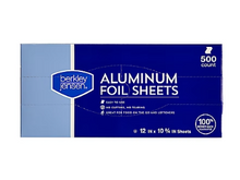 Berkley Jensen Aluminum Foil Sheets, 500 ct.