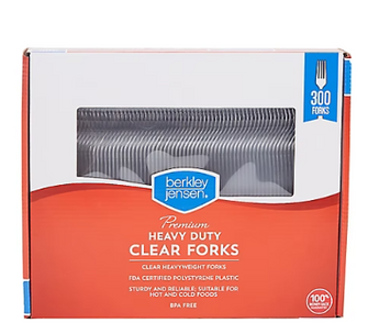 Berkley Jensen Plastic Forks, 300 ct. - Clear