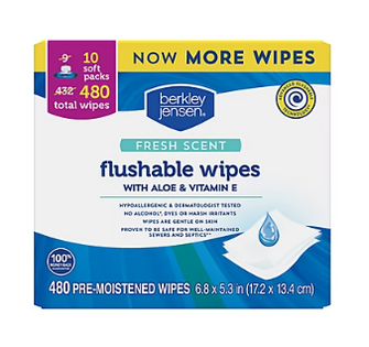 Berkley Jensen Flushable Wipes, 480 ct.